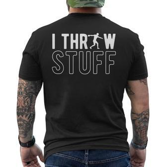 I Throw Stuff - Discus Throw Discus Thrower Men's Back Print T-shirt | Mazezy