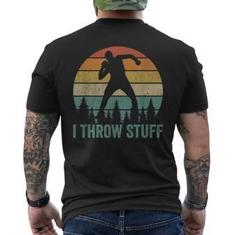 I Throw Stuff Shot Put Athlete Throwing Shotput Discus Men's Back Print T-shirt | Mazezy