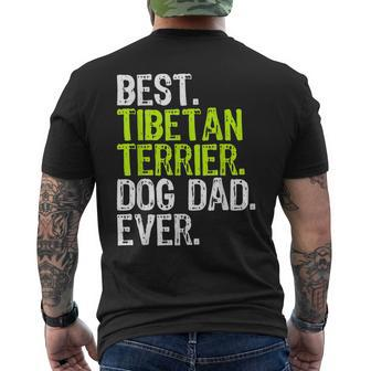 Tibetan Terrier Dog Dad Fathers Day Shirt Men's Back Print T-shirt | Mazezy