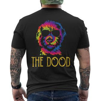 Tie Dye Best Doodle Dad Ever Goldendoodle Dog Dad Mens Back Print T-shirt