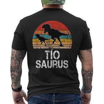 Tiosaurus Funny Spanish Uncle Dinosaur Vintage Gift Gift For Mens Mens Back Print T-shirt | Mazezy