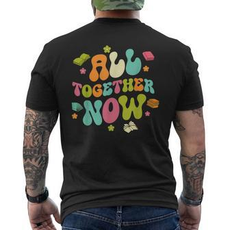 All Together Now Summer Reading Program 2023 Groovy Men's T-shirt Back Print - Thegiftio UK