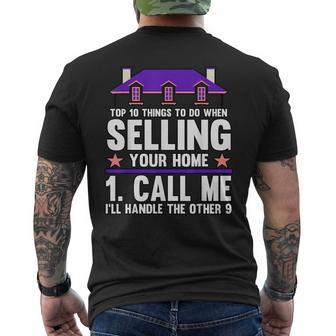 Top 10 Things To Do When Selling Your Home Realtor Men's T-shirt Back Print - Seseable