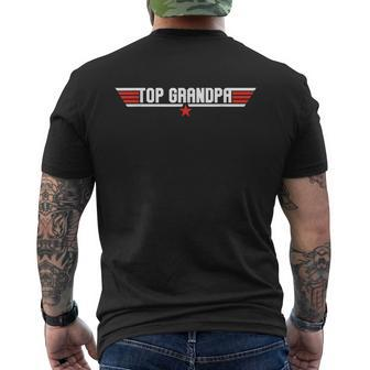 Top Grandpa Cool 80S 80S Grandfather Fathers Day Men's Back Print T-shirt | Mazezy