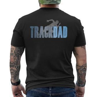 Mens Track Dad Track & Field Runner Cross Country Running Father Men's T-shirt Back Print - Seseable