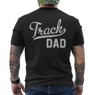 Mens Track Dad Proud Track And Field Dad Men's T-shirt Back Print - Seseable