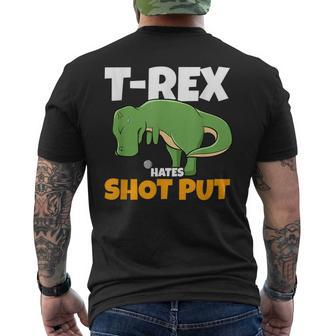 Track And Field Throwing Dino Thrower Shot Put Men's Back Print T-shirt | Mazezy