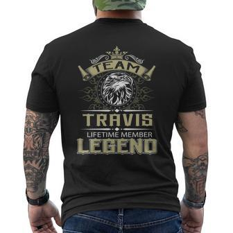 Travis Name Gift Team Travis Lifetime Member Legend V2 Mens Back Print T-shirt - Seseable