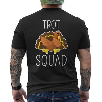 Trot Squad Running Turkey Thanksgiving Turkey Day Racing Men's Back Print T-shirt | Mazezy