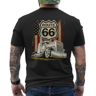 Trucker Route Men's T-shirt Back Print - Seseable