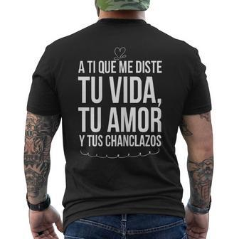 Tu Vida Tu Amor Tus Chanclazos Regalo Para Mama Navidad Men's Back Print T-shirt | Mazezy AU