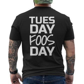 Tuesday Foos Day Foosball Men's Back Print T-shirt | Mazezy