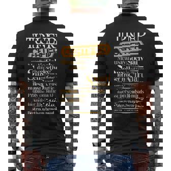 Turner Name Gift Certified Turner Mens Back Print T-shirt | Seseable UK