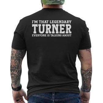 Turner Personal Name Turner Men's Back Print T-shirt | Mazezy