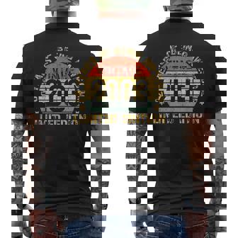Turning 20 Birthday Decorations Men 20Th Bday 2003 Birthday Men's Back Print T-shirt | Mazezy