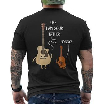 Uke I Am Your Father Ukulele Guitar Music Gift For Men Women Mens Back Print T-shirt | Mazezy