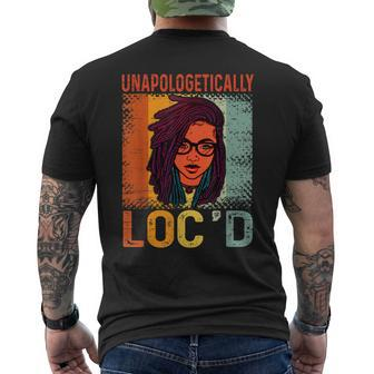 Unapologetically Locd Black History Queen Melanin Locd Men's T-shirt Back Print - Seseable