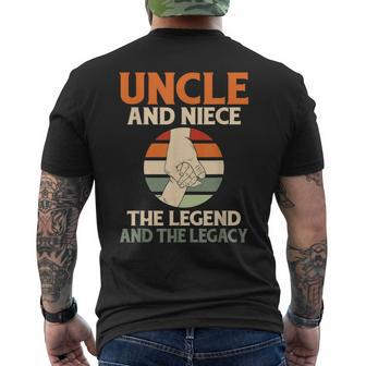 Uncle And Niece The Legend And The Legacy Family Uncle Mens Back Print T-shirt - Seseable