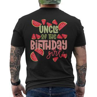 Uncle Birthday One In A Melon Watermelon Birthday Girl Mens Back Print T-shirt | Mazezy AU