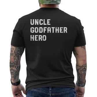 Uncle Godfather Hero Patriotic From Niece Men's Back Print T-shirt | Mazezy