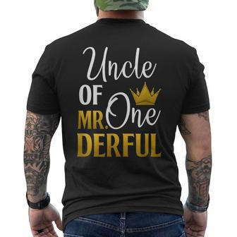 Uncle Of Mr Onederful 1St Birthday First Onederful Mens Back Print T-shirt | Mazezy