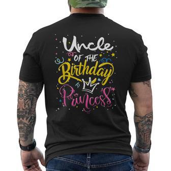 Uncle Of The Birthday Princess Funny Birthday Gift Mens Back Print T-shirt | Mazezy