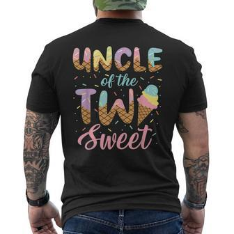 Uncle Of The Two Sweet Birthday Girl Ice Cream Lovers 2Nd Mens Back Print T-shirt | Mazezy