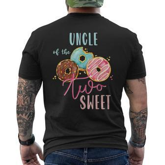 Uncle Sweet Two Donut Birthday Party Theme Girl Mens Back Print T-shirt | Mazezy