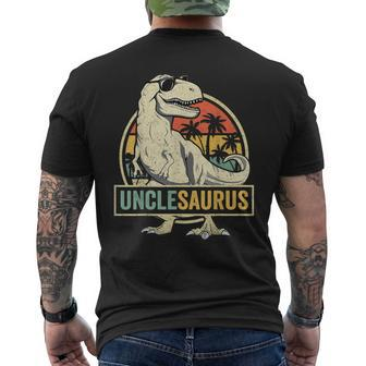 Unclesaurus T Rex Dinosaur Uncle Saurus Family Matching Men's Back Print T-shirt | Mazezy