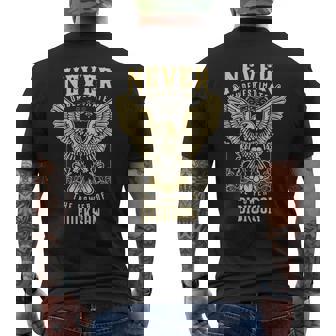 Never Underestimate The Power Of Dickson Personalized Last Name Men's T-shirt Back Print - Seseable