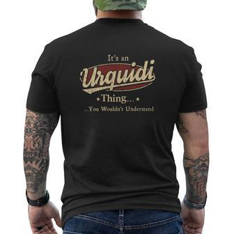 Urquidi Name Urquidi Family Name Crest V2 Men's T-shirt Back Print - Seseable
