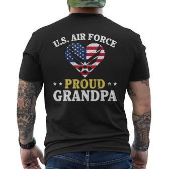 Us Air Force Proud Grandpa Airman Grandpa T Men's Back Print T-shirt | Mazezy