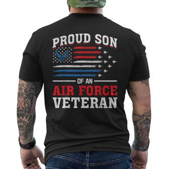 Us Air Force Veteran Proud Son Of An Air Force Veteran Men's T-shirt Back Print - Seseable
