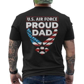 Us Air Force Veteran US Air Force Proud Dad Men's T-shirt Back Print - Seseable