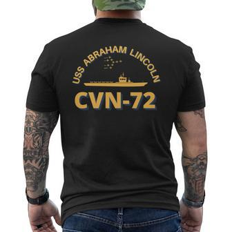 Us Aircraft Carrier Cvn-72 Uss Abraham Lincoln Men's T-shirt Back Print - Seseable
