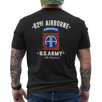 Us Army 82Nd Airborne Division All American Vintage Men's T-shirt Back Print - Seseable