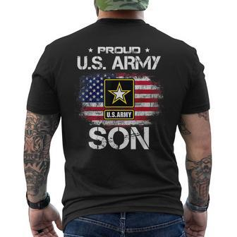 Us Army Proud Son - Proud Son Of A Us Army Veteran Flag Men Men's T-shirt Back Print - Seseable