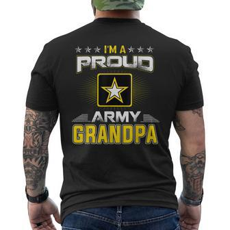 Us Army Proud Us Army Grandpa Military Veteran Pride Mens Back Print T-shirt | Mazezy