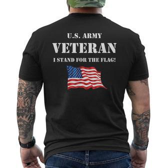 Us Army Veteran I Stand For The Flag Men's T-shirt Back Print - Seseable
