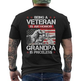 Us Army Veterans Being Veteran Grandpa Fathers Day Dad Men Gift For Mens Mens Back Print T-shirt