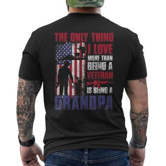 Us Army Veterans Being Veteran Grandpa Fathers Day Dad Men Men's T-shirt Back Print - Seseable