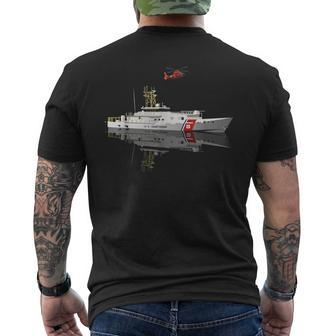 US Coastguard Coast Guard Veteran Flag Uscg Veterans Day Men's T-shirt Back Print - Seseable