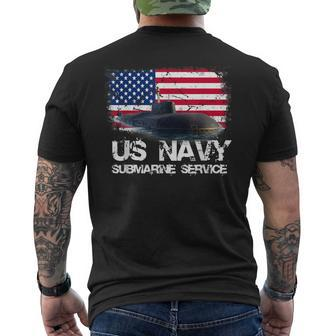 Us Navy Submarine Service Us Navy Veteran Gift Mens Back Print T-shirt | Mazezy