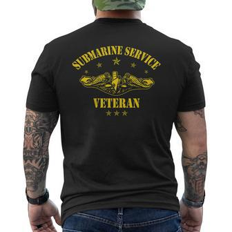 US Submarine Service Veteran Submariner Solder Military Men's T-shirt Back Print - Seseable