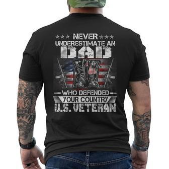 Us Veteran Dad Veterans Day Us Patriot Patriotic Men's T-shirt Back Print - Seseable