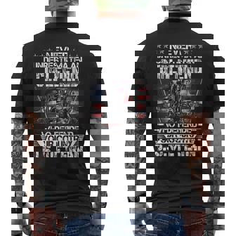 Us Veteran Girlfriend Veterans Day Us Patriot Patriotic Men's T-shirt Back Print - Seseable