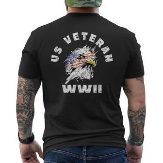 Us Veteran Wwii - Military War Campaign Men's T-shirt Back Print - Seseable