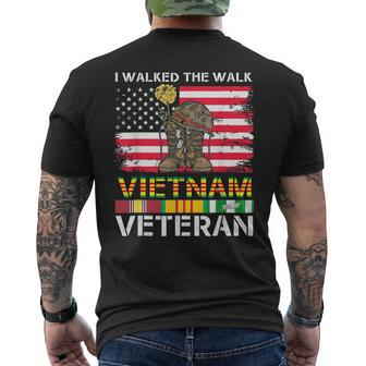 Us Veterans Day Us Army Vietnam Veteran Usa Flag Vietnam Vet Men's T-shirt Back Print - Seseable