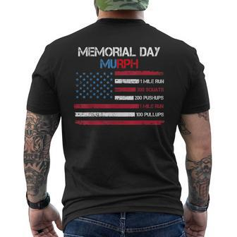 Usa American Flag Memorial Day Murph 2023 Veteran Workout Mens Back Print T-shirt | Mazezy