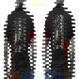 Usa Flag Best Buckin Pap Ever Deer Hunting Fathers Day Mens Back Print T-shirt - Seseable